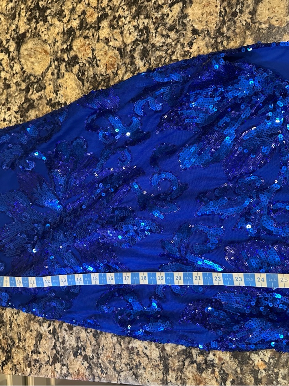B Darlin Royal Blue Sequin Mini Dress - Picture 6 of 6